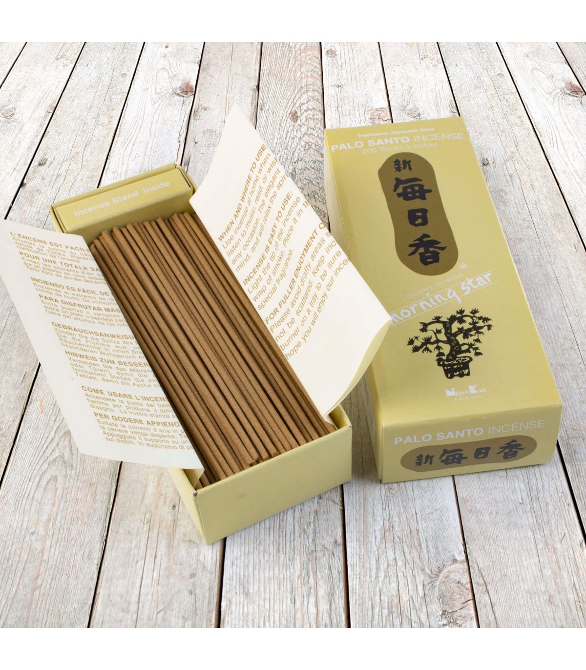 Caja de 50 varitas de incienso japonés, MORNINGSTAR, aroma de cedro