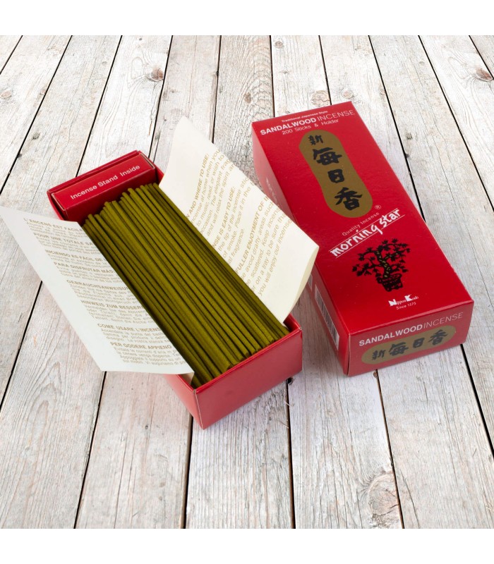 Caja de 50 varitas de incienso japonés, MORNING STAR PINE, aroma a pino