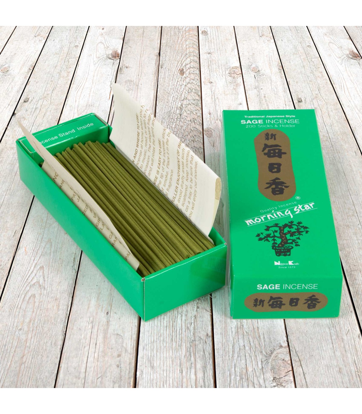 Caja de 50 varitas de incienso japonés, MORNINGSTAR, aroma de cedro
