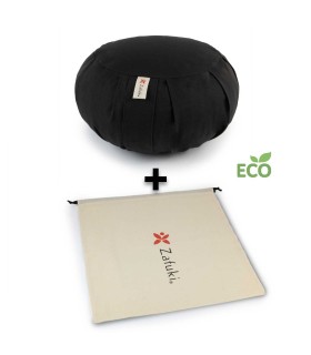 Pack Zafu redondo ECO - clásico desenfundable más bolsa protectora